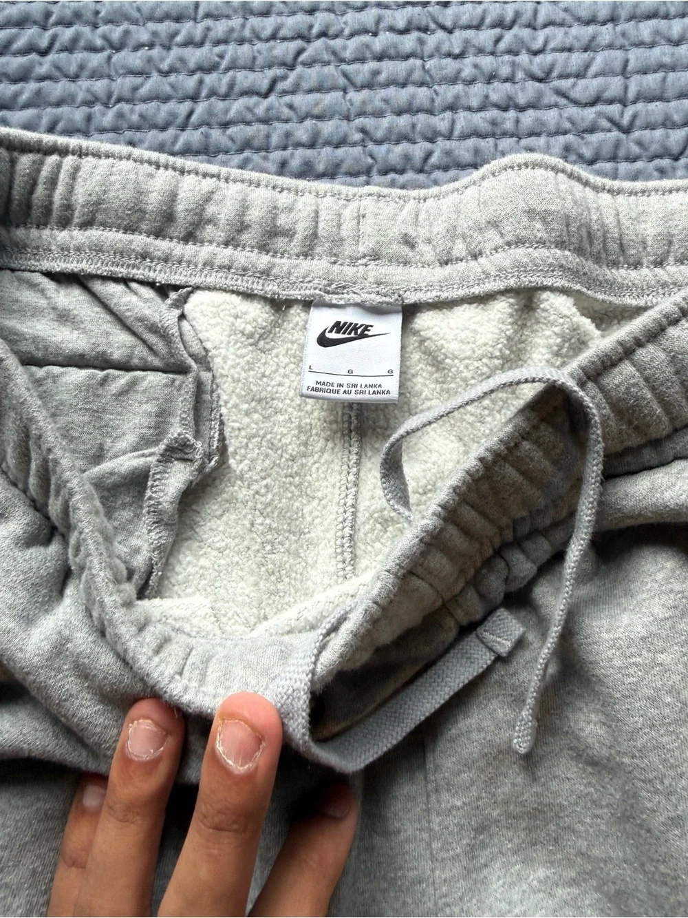 Nike Men’s Light Gray Fleece Joggers